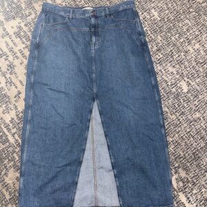 Madewell Blue Denim Midi Skirt